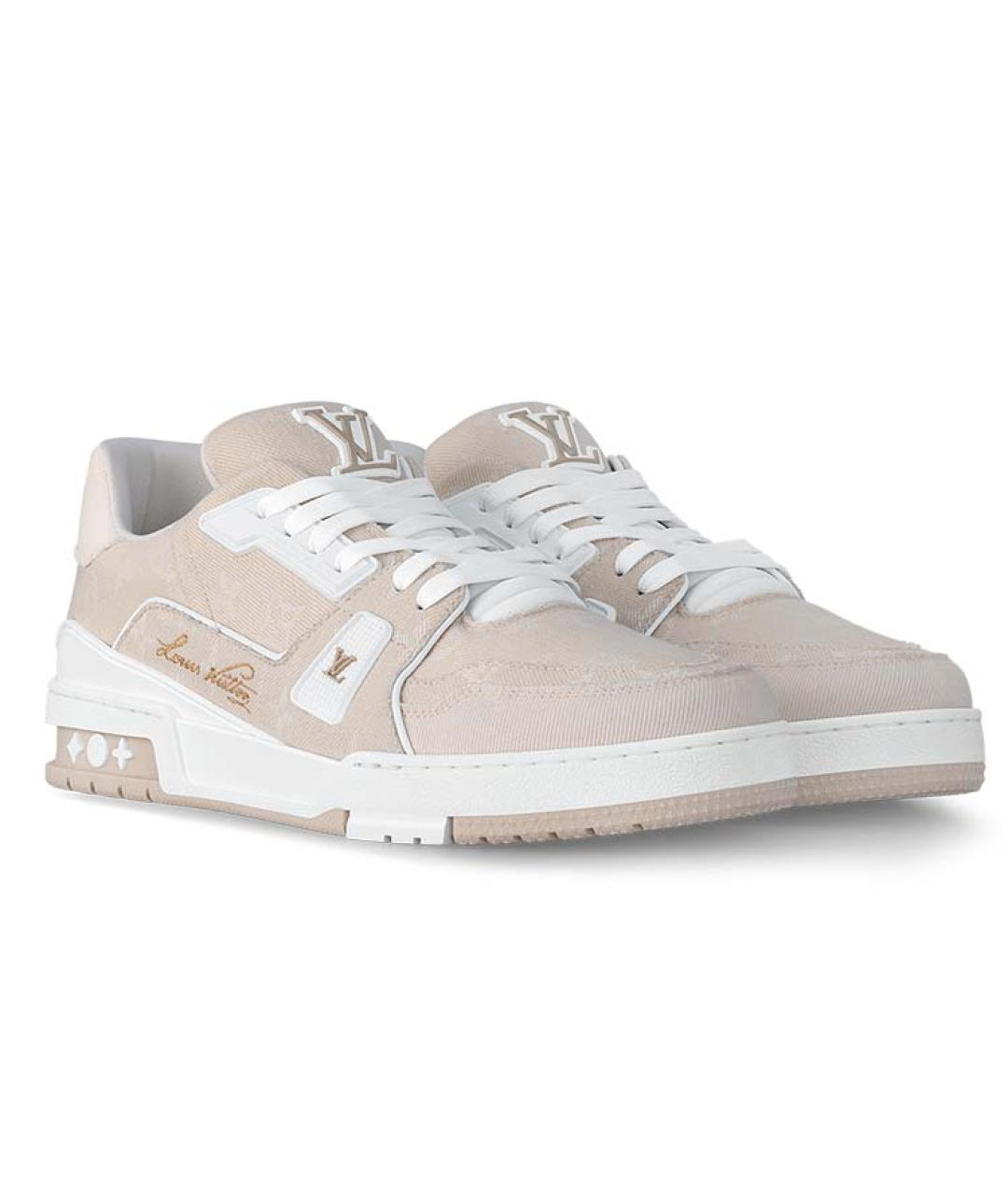 LOUIS VUITTON Бежевые кроссовки, фото 3