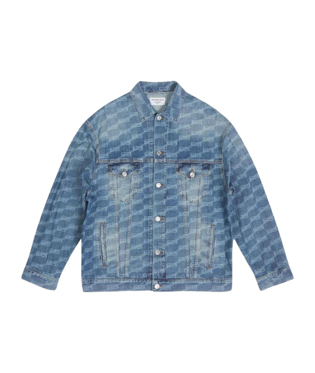 BALENCIAGA Синяя деним куртка, фото 1