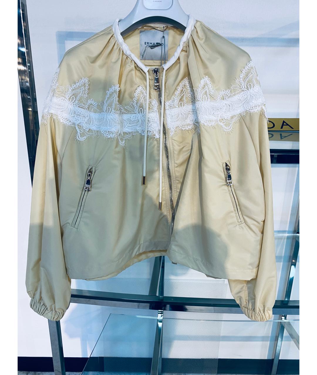 ERMANNO FIRENZE Бежевая вискозная куртка, фото 5
