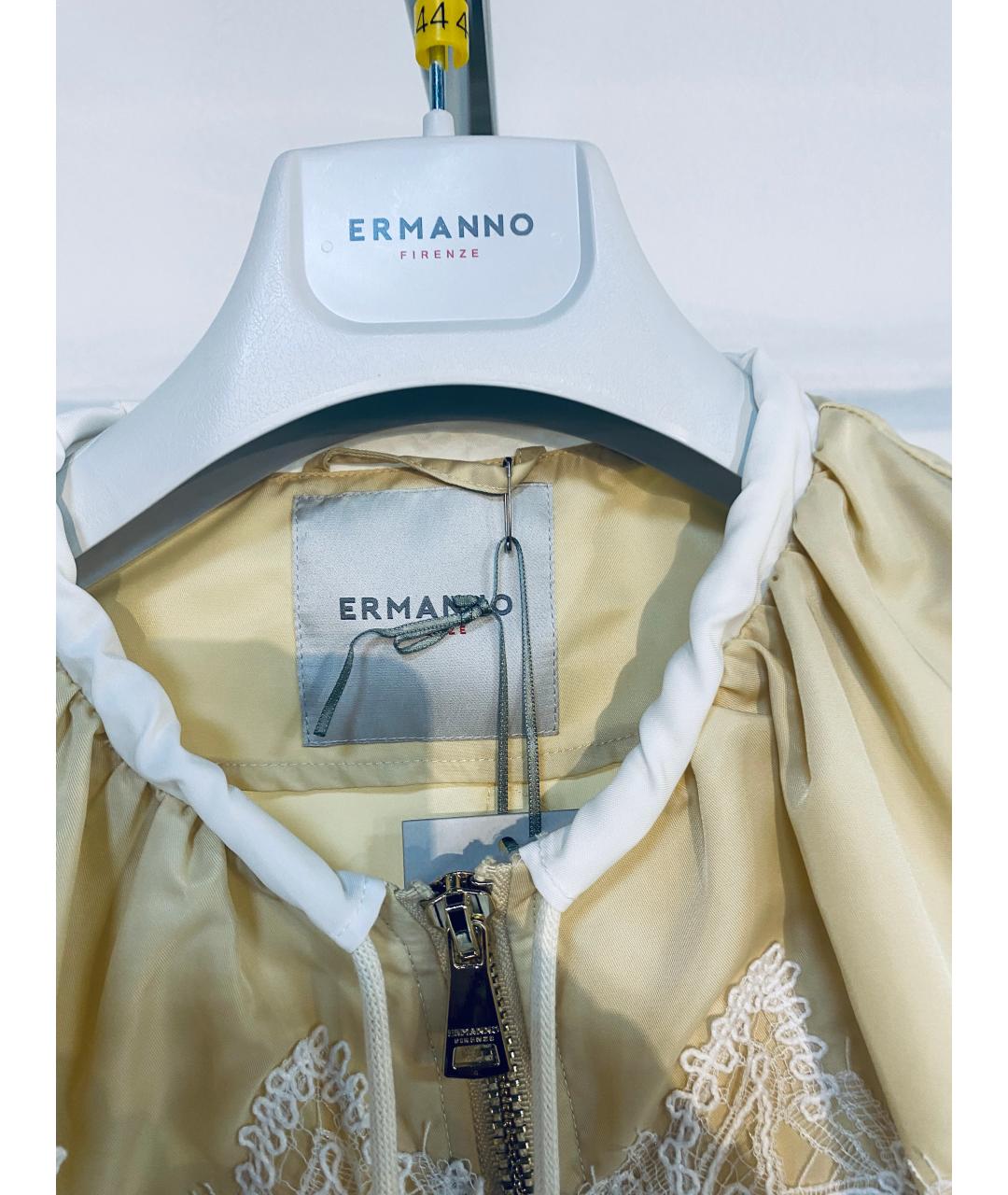 ERMANNO FIRENZE Бежевая вискозная куртка, фото 3