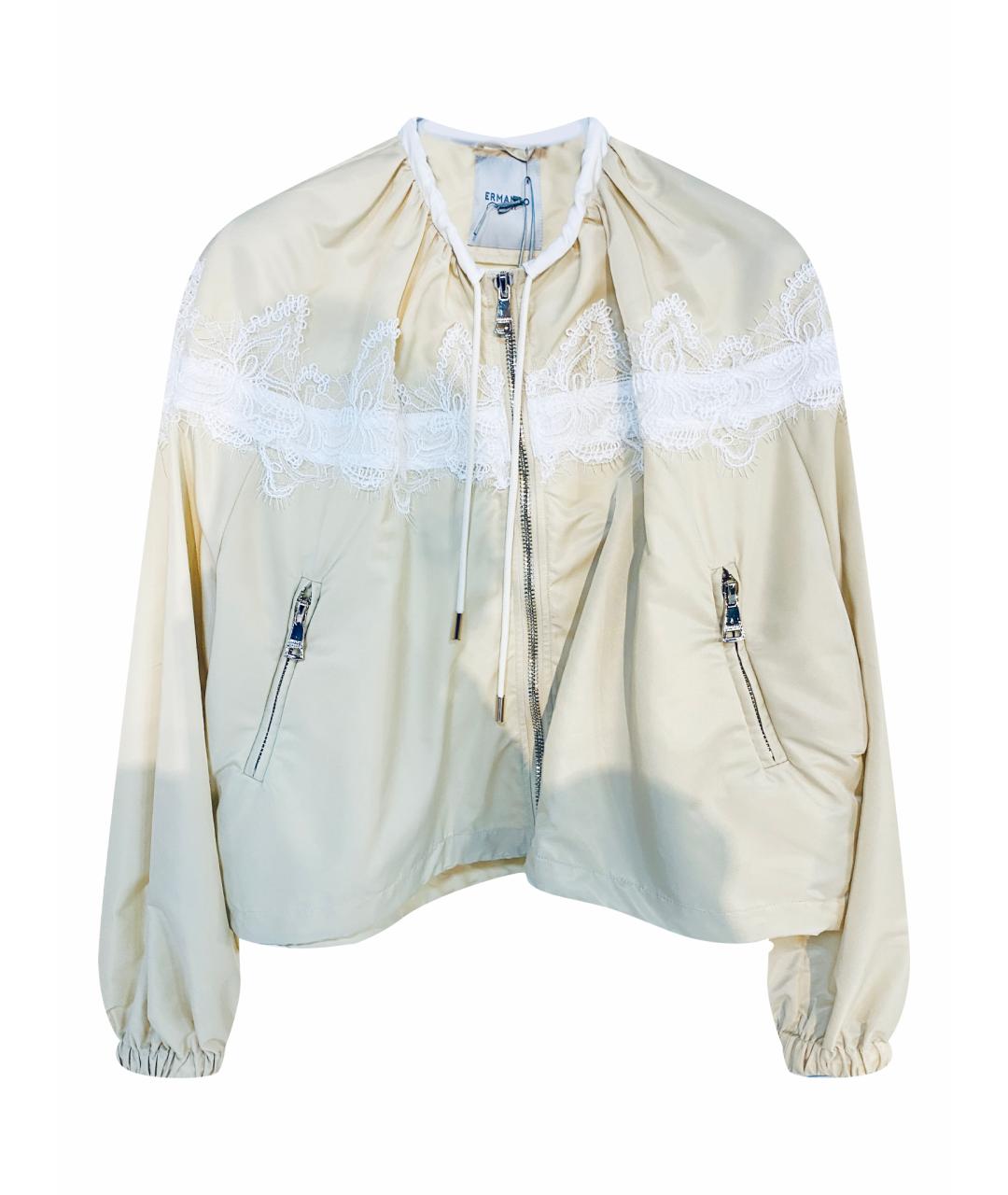 ERMANNO FIRENZE Бежевая вискозная куртка, фото 1