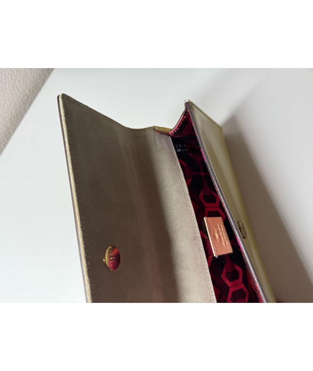GUCCI Желтый кошелек из лакированной кожи, фото 7