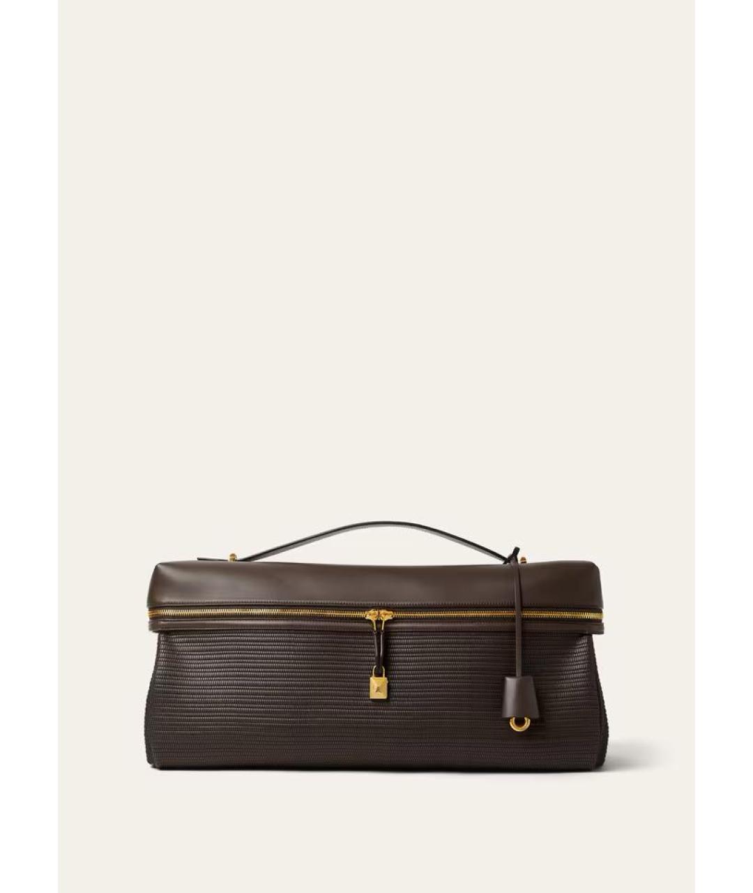 LORO PIANA Коричневая кожаная сумка через плечо, фото 3