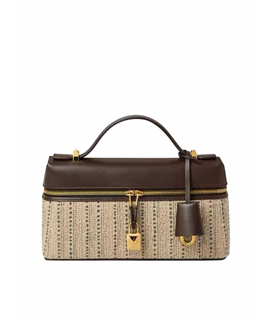 LORO PIANA Коричневая кожаная сумка через плечо, фото 1