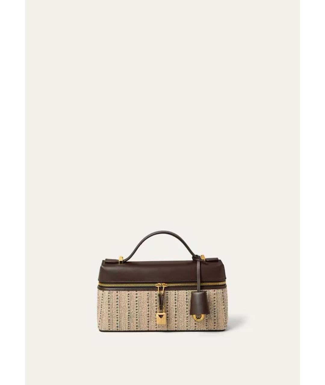 LORO PIANA Коричневая кожаная сумка через плечо, фото 5