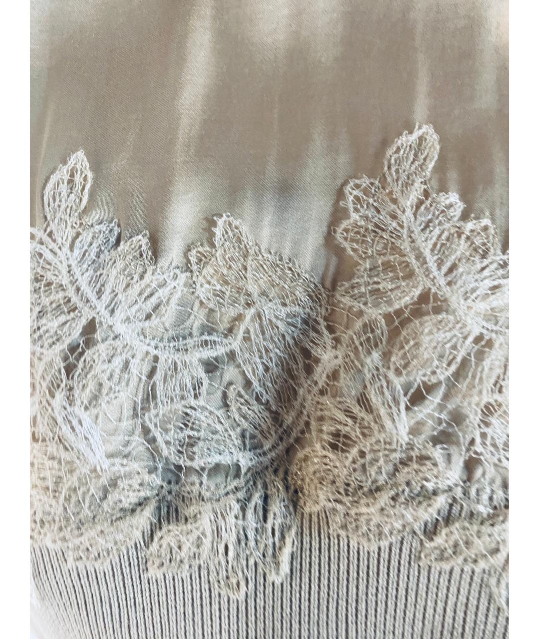 ERMANNO FIRENZE Бежевая вискозная блузы, фото 4