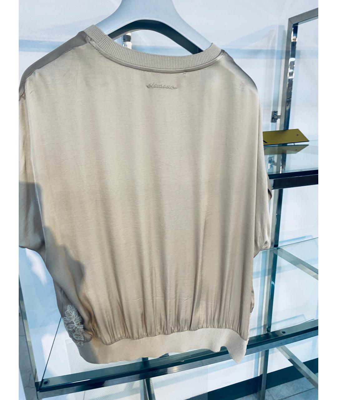 ERMANNO FIRENZE Бежевая вискозная блузы, фото 2