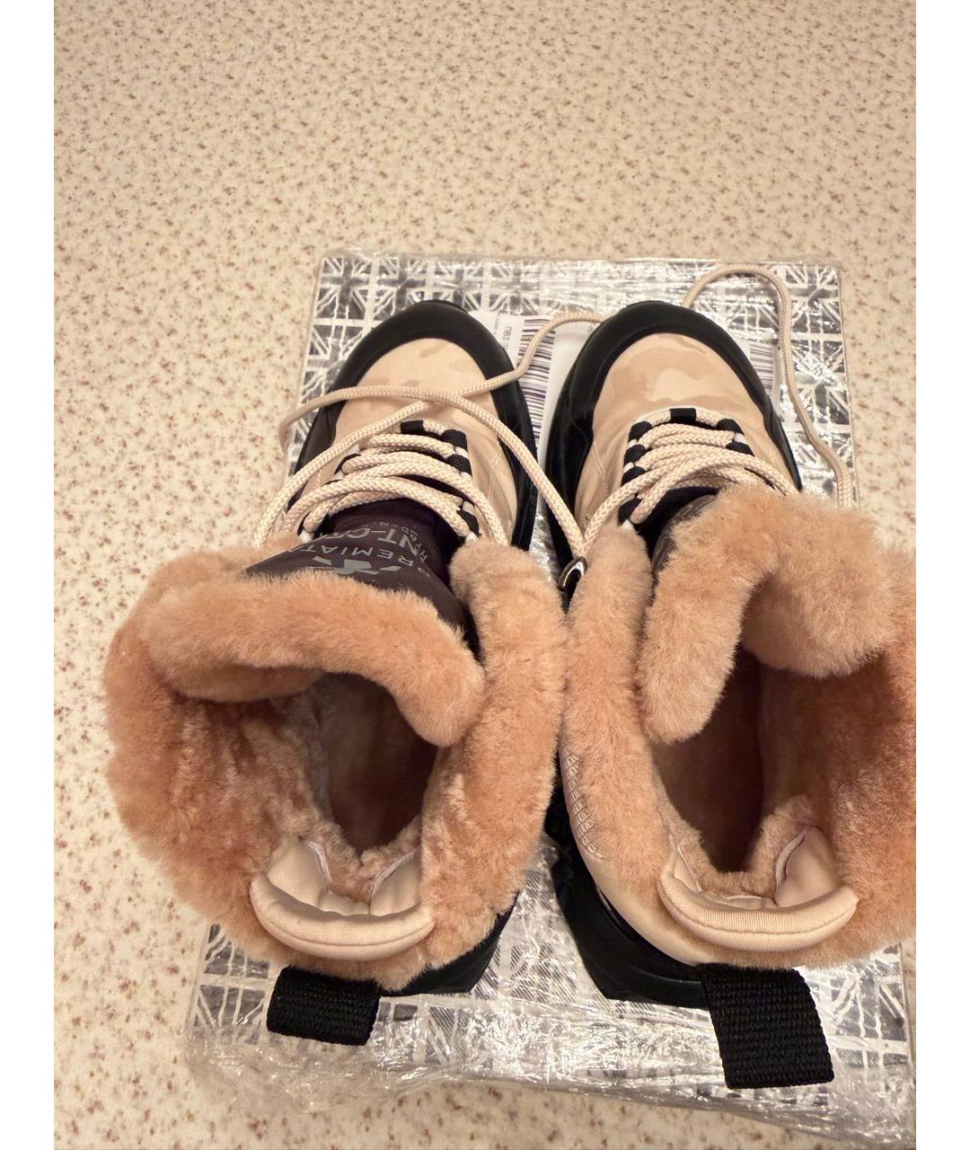 PREMIATA Бежевые замшевые кроссовки, фото 3