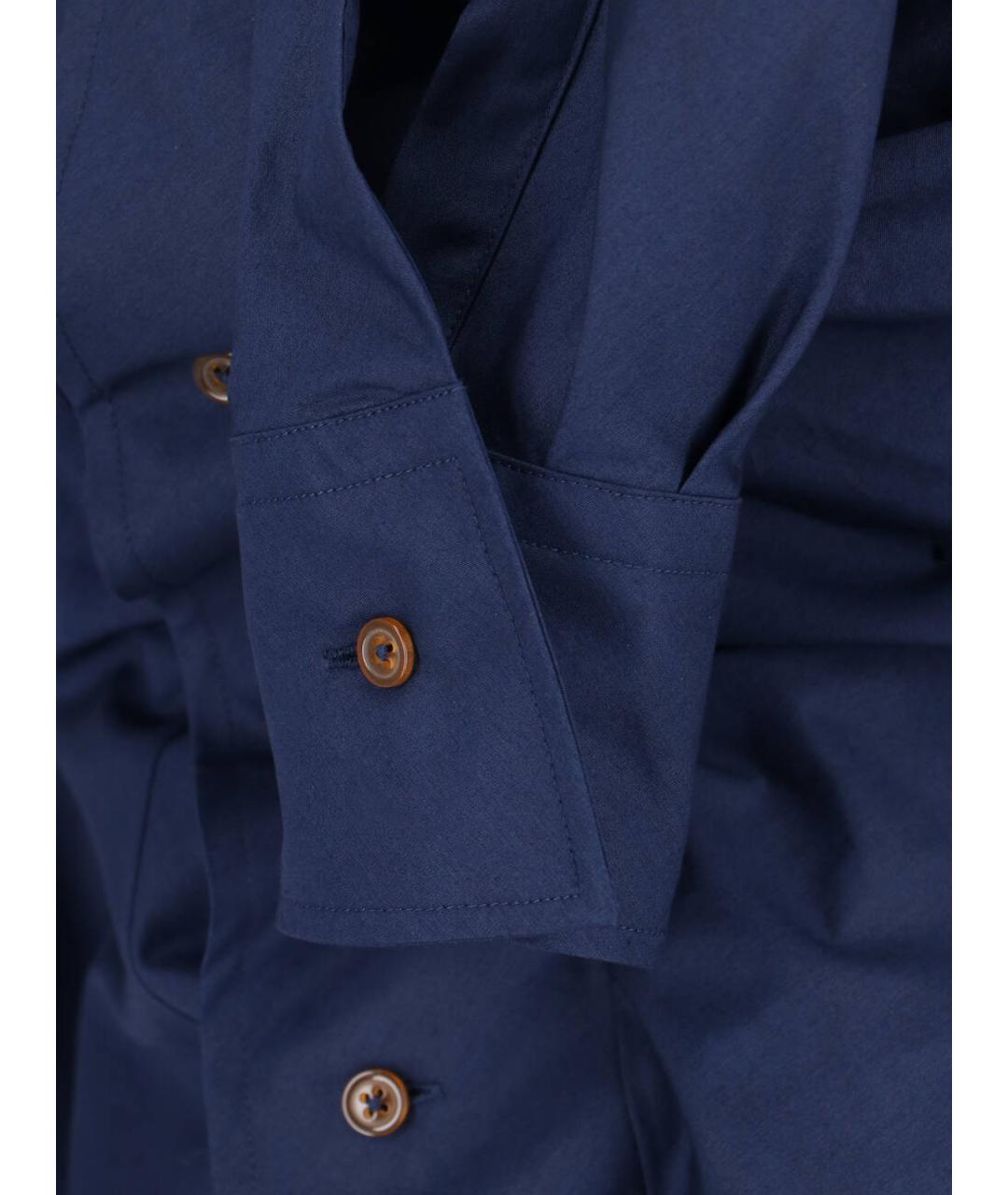 VIVIENNE WESTWOOD Синяя хлопковая рубашка, фото 5