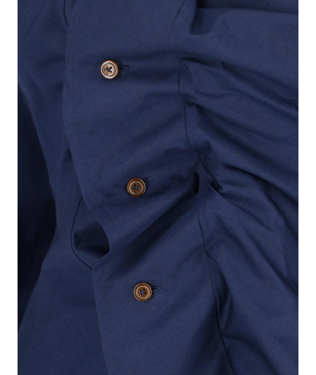 VIVIENNE WESTWOOD Синяя хлопковая рубашка, фото 4