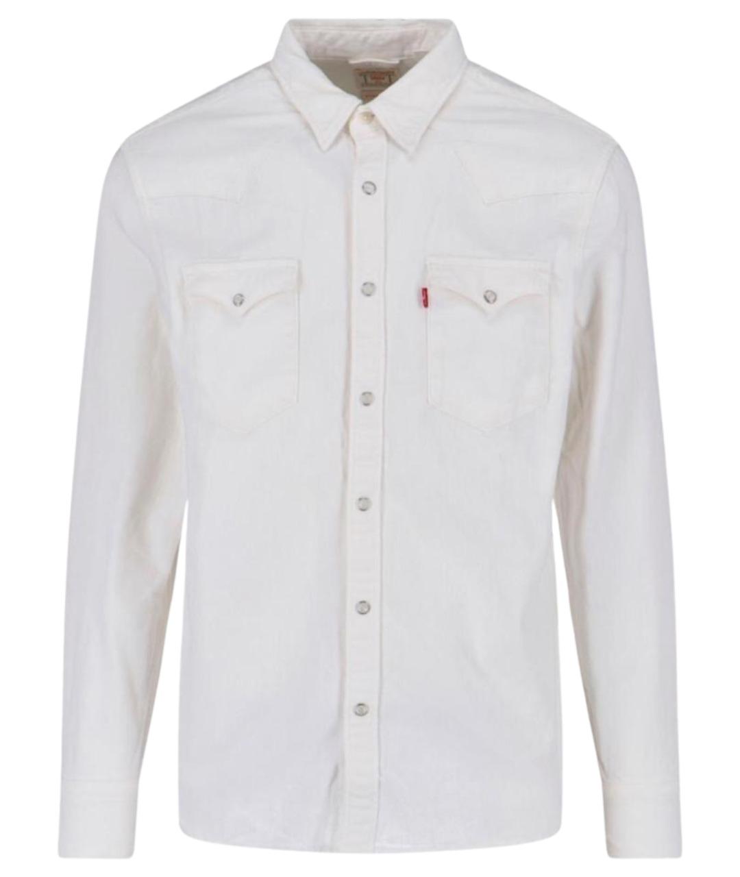 LEVI'S Белая хлопковая кэжуал рубашка, фото 1