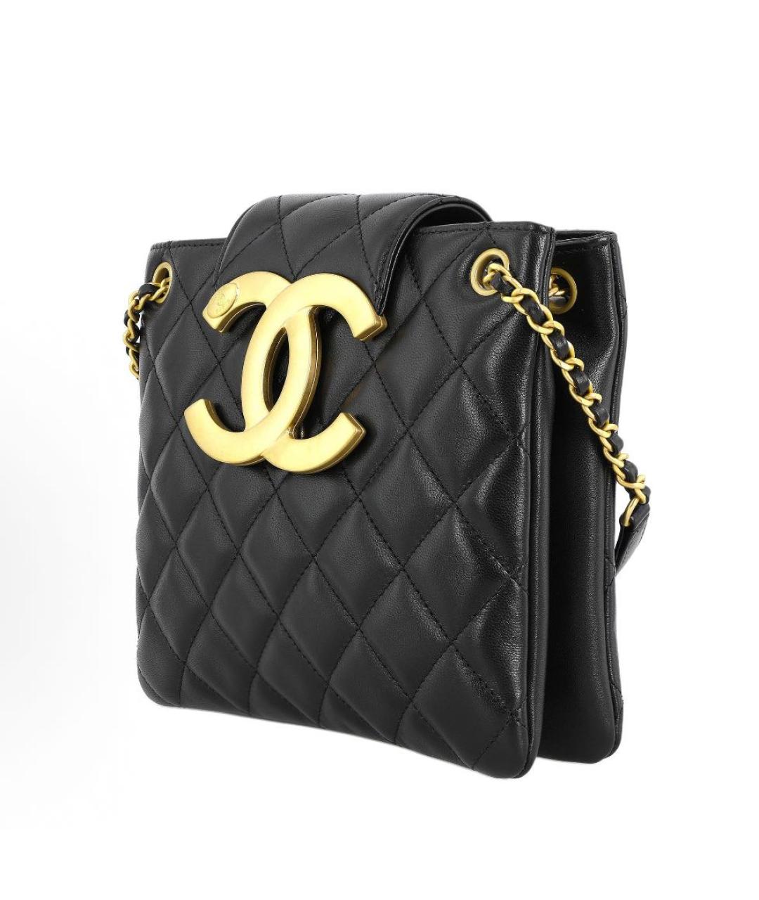 CHANEL Черная кожаная сумка через плечо, фото 2
