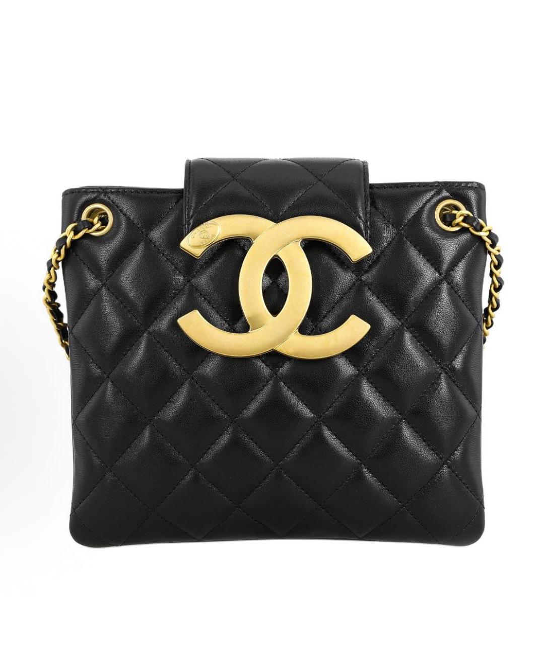 CHANEL Черная кожаная сумка через плечо, фото 9