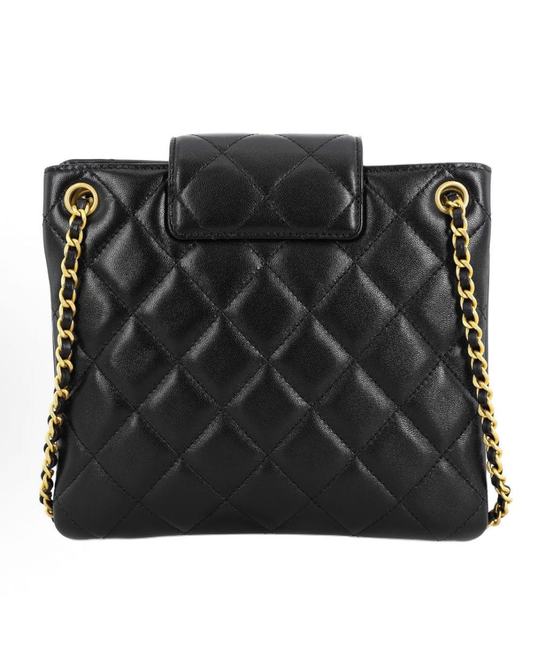 CHANEL Черная кожаная сумка через плечо, фото 3