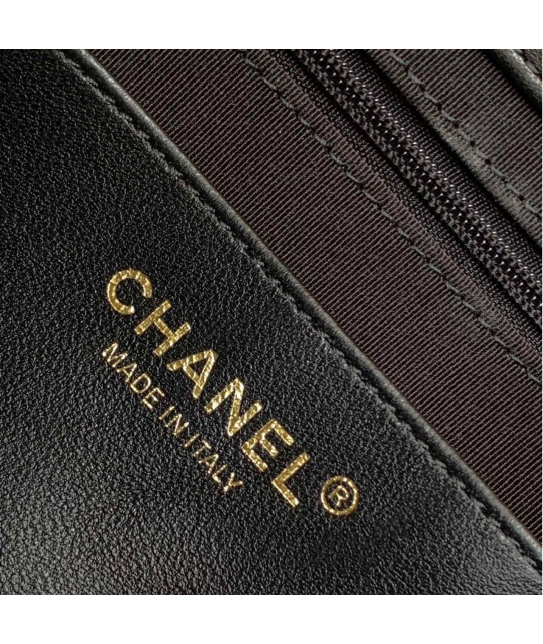 CHANEL Черная кожаная сумка через плечо, фото 7