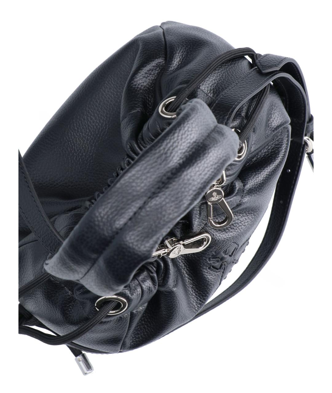 VIVIENNE WESTWOOD Черная сумка через плечо из искусственной кожи, фото 4