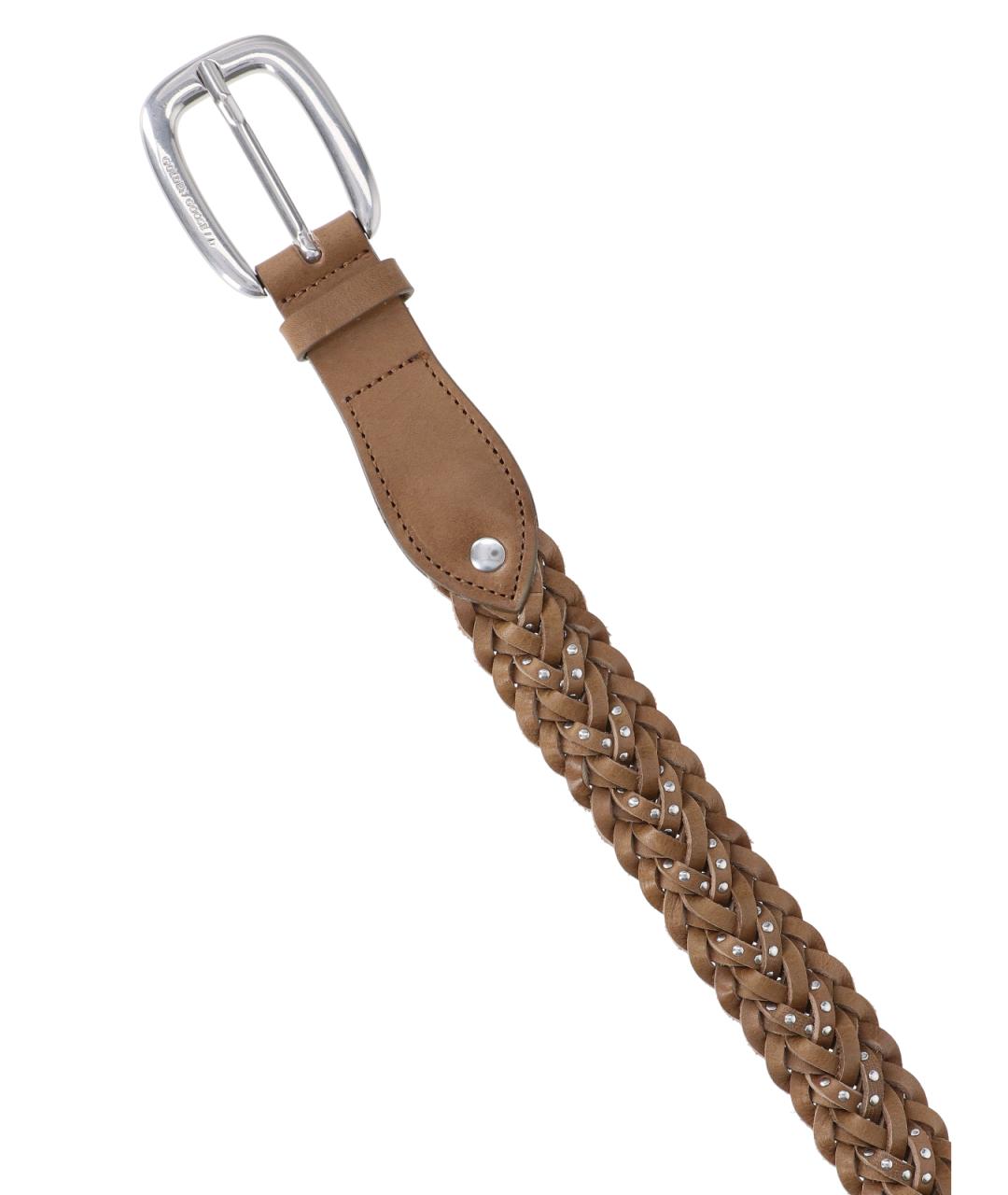 GOLDEN GOOSE DELUXE BRAND Зеленый кожаный ремень, фото 3