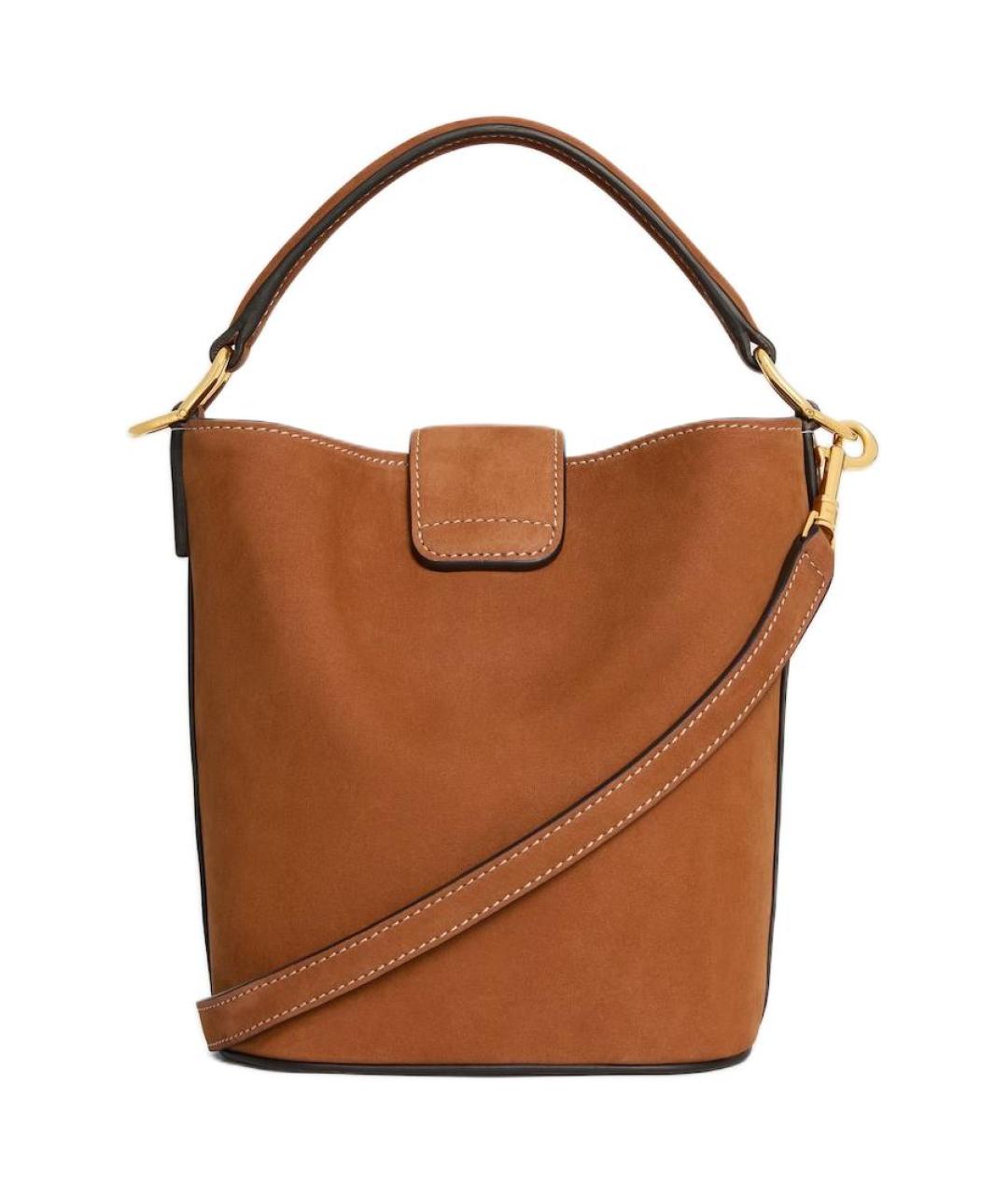 CELINE Коричневая кожаная сумка через плечо, фото 3