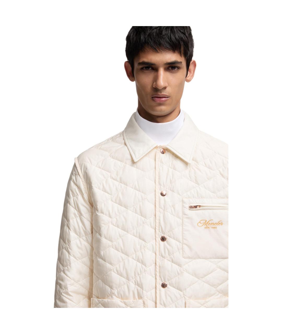 MONCLER Белая куртка, фото 4
