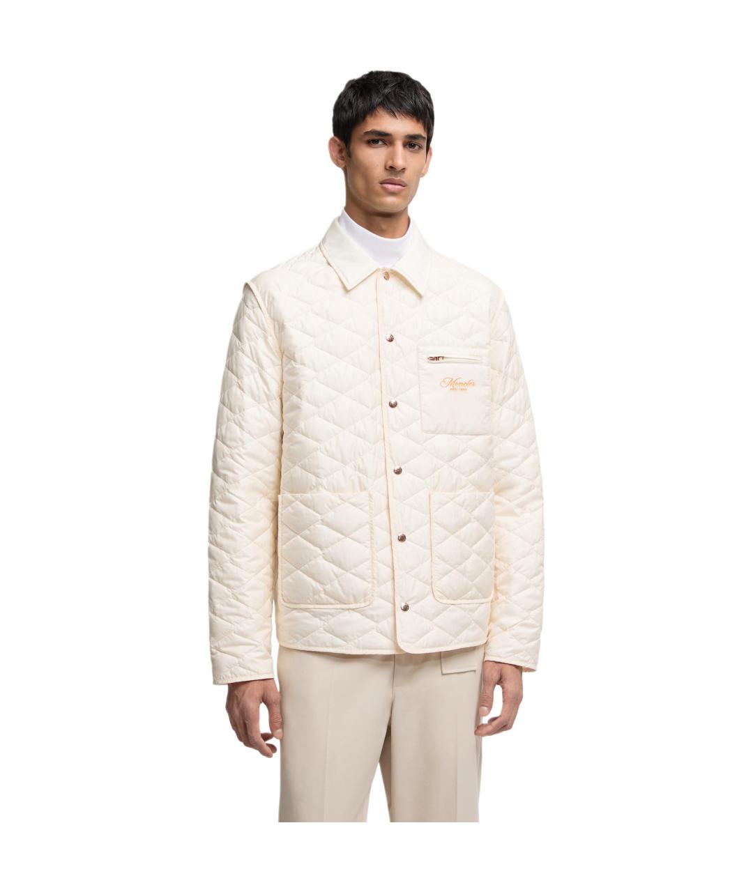 MONCLER Белая куртка, фото 5