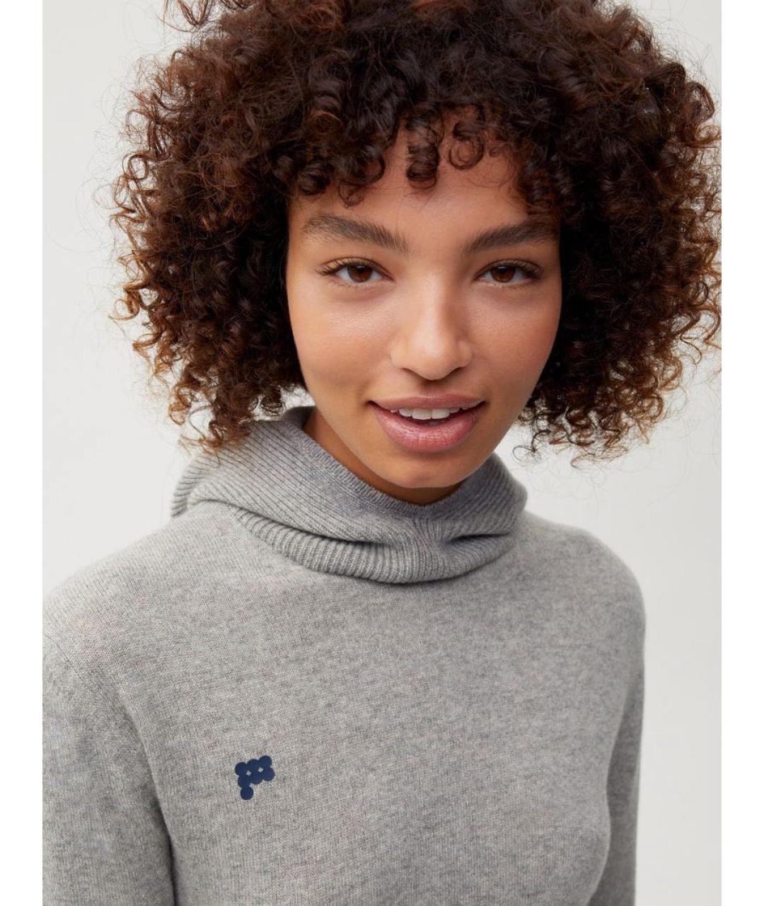 THE PANGAIA Серое кашемировое повседневное платье, фото 4