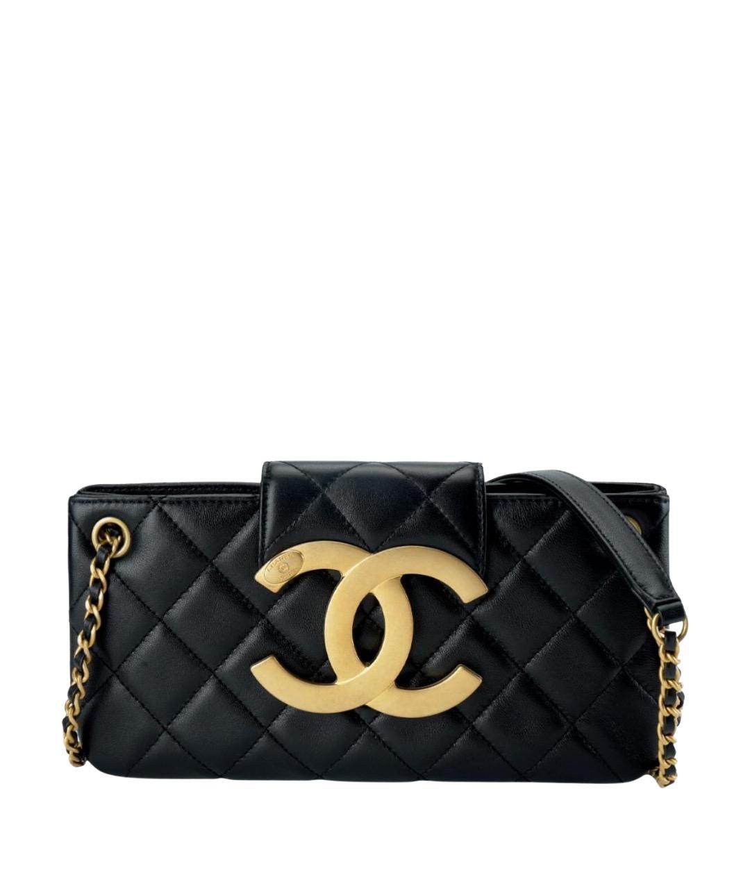 CHANEL Черная кожаная сумка через плечо, фото 1