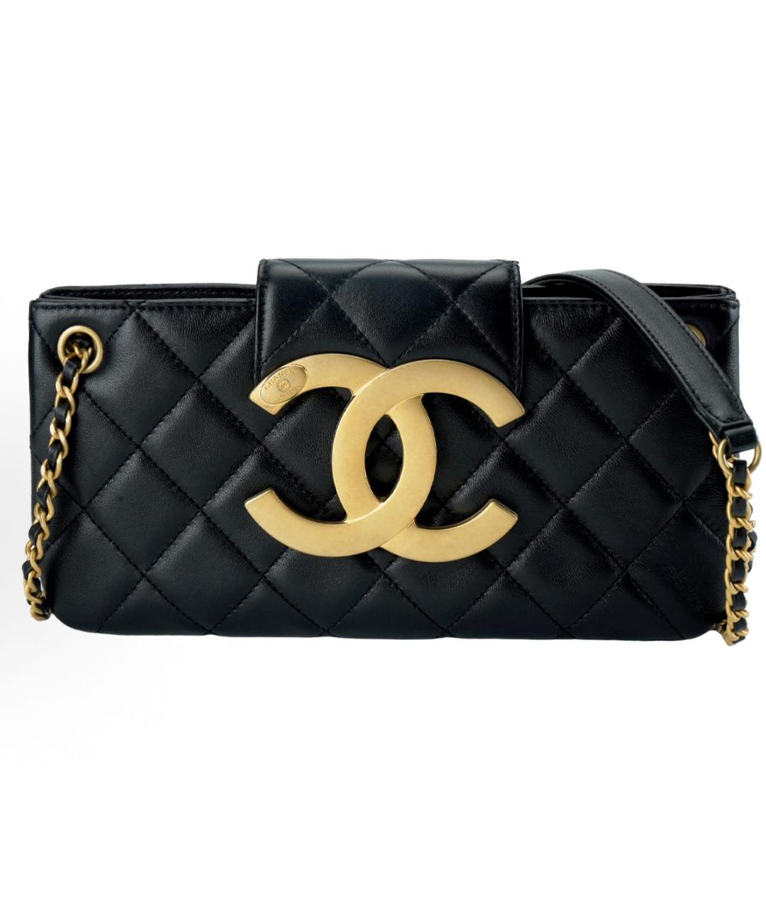 CHANEL Черная кожаная сумка через плечо, фото 9