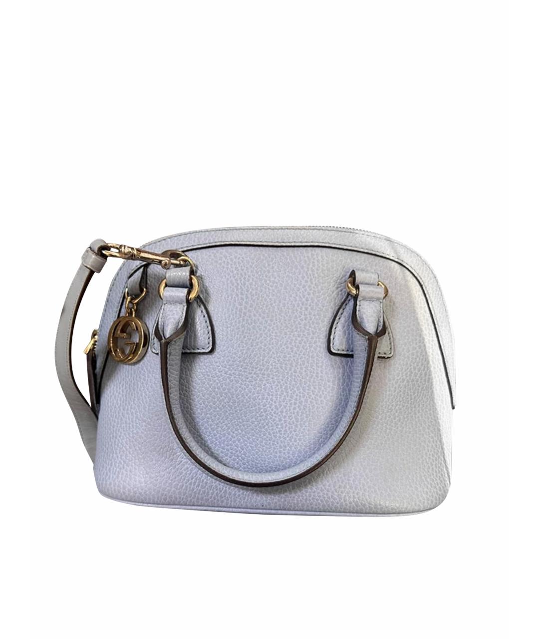 GUCCI Синяя кожаная сумка с короткими ручками, фото 1