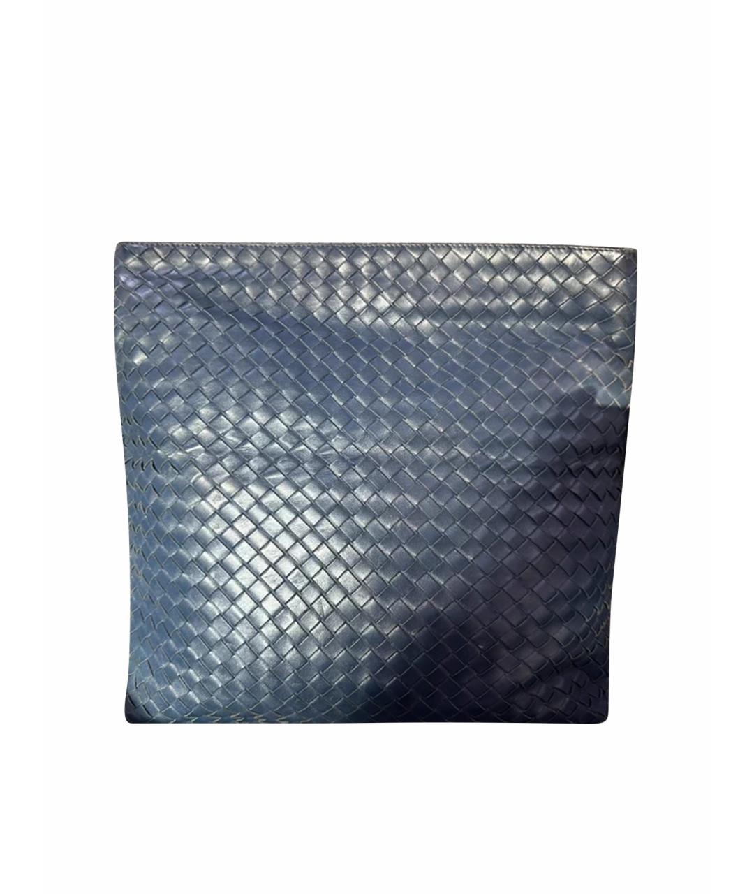 BOTTEGA VENETA Темно-синяя кожаная сумка на плечо, фото 1