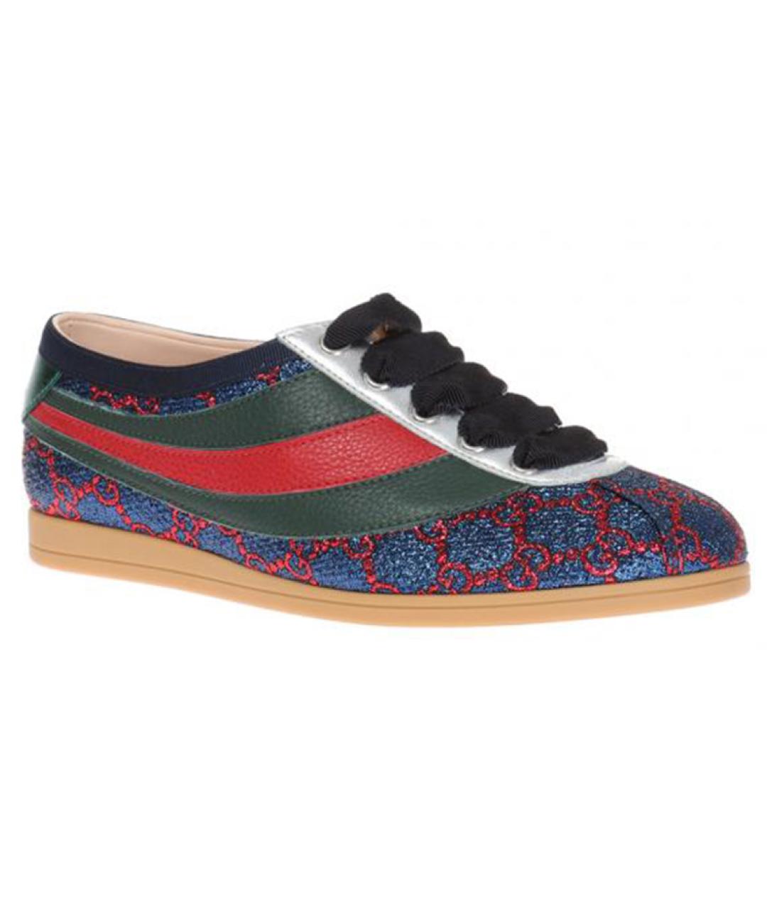 GUCCI Мульти кожаные низкие кроссовки / кеды, фото 2