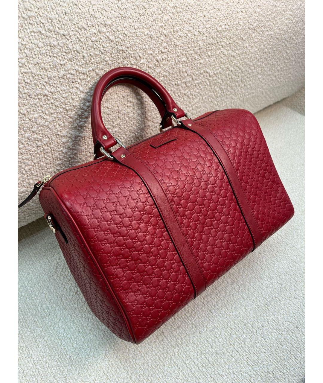 GUCCI Красная кожаная сумка с короткими ручками, фото 2