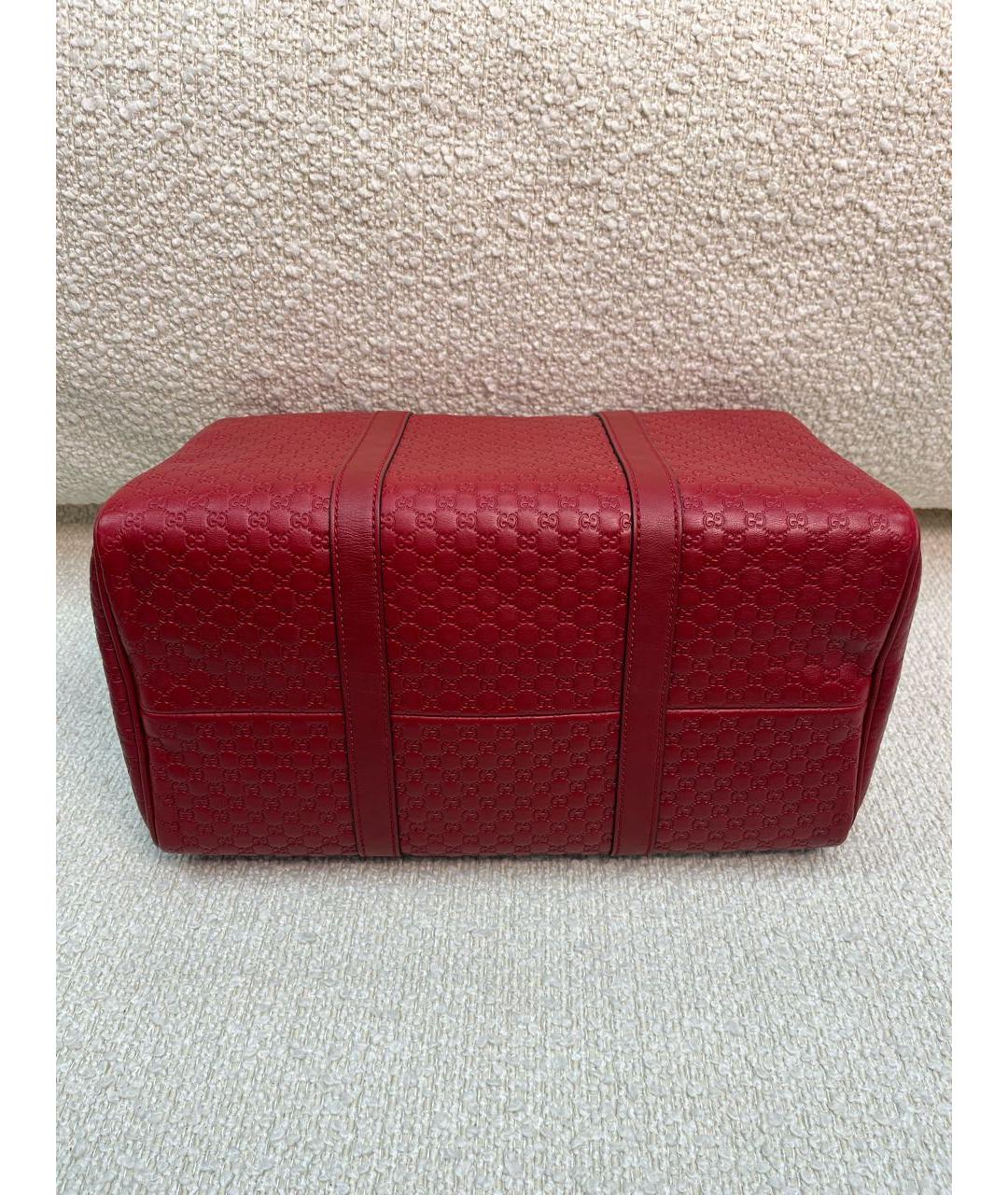 GUCCI Красная кожаная сумка с короткими ручками, фото 7