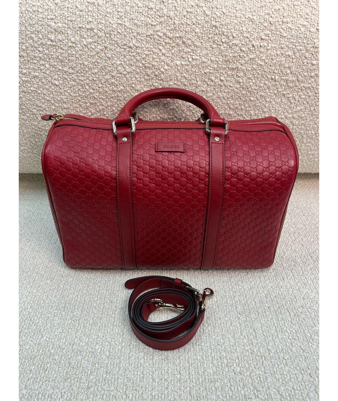 GUCCI Красная кожаная сумка с короткими ручками, фото 6