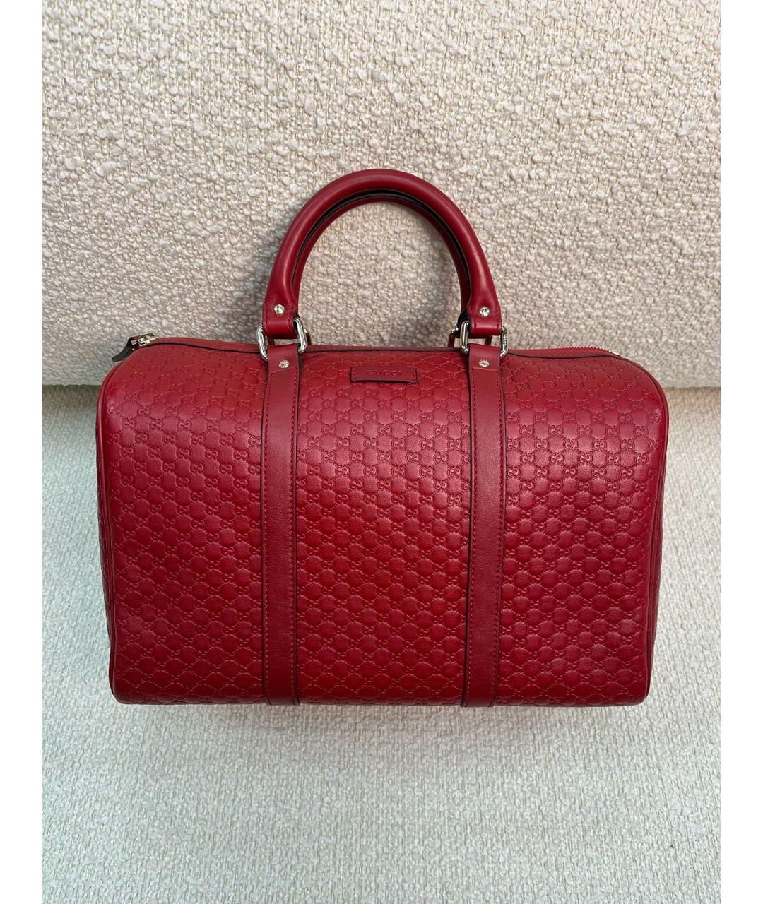 GUCCI Красная кожаная сумка с короткими ручками, фото 9