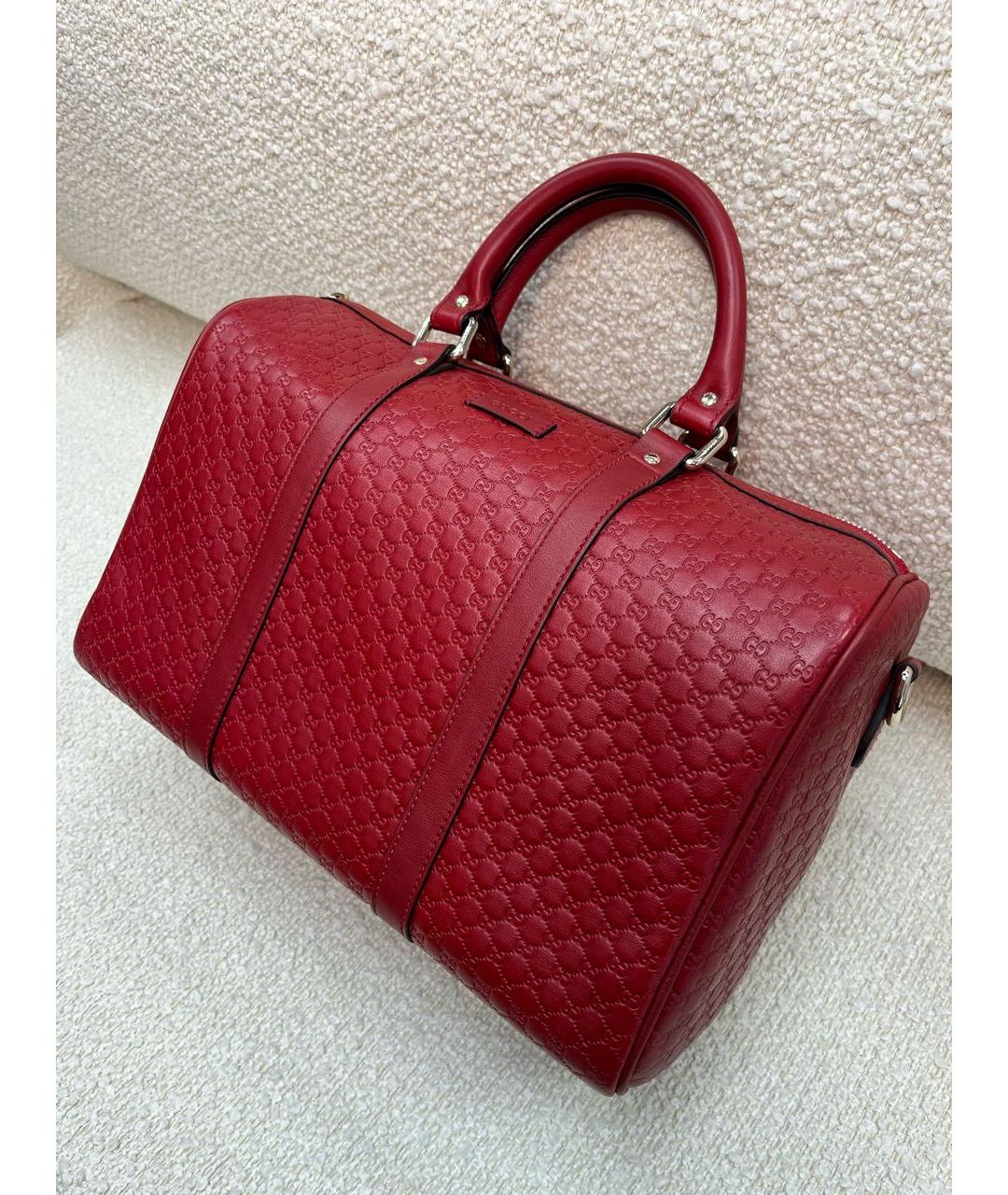 GUCCI Красная кожаная сумка с короткими ручками, фото 5