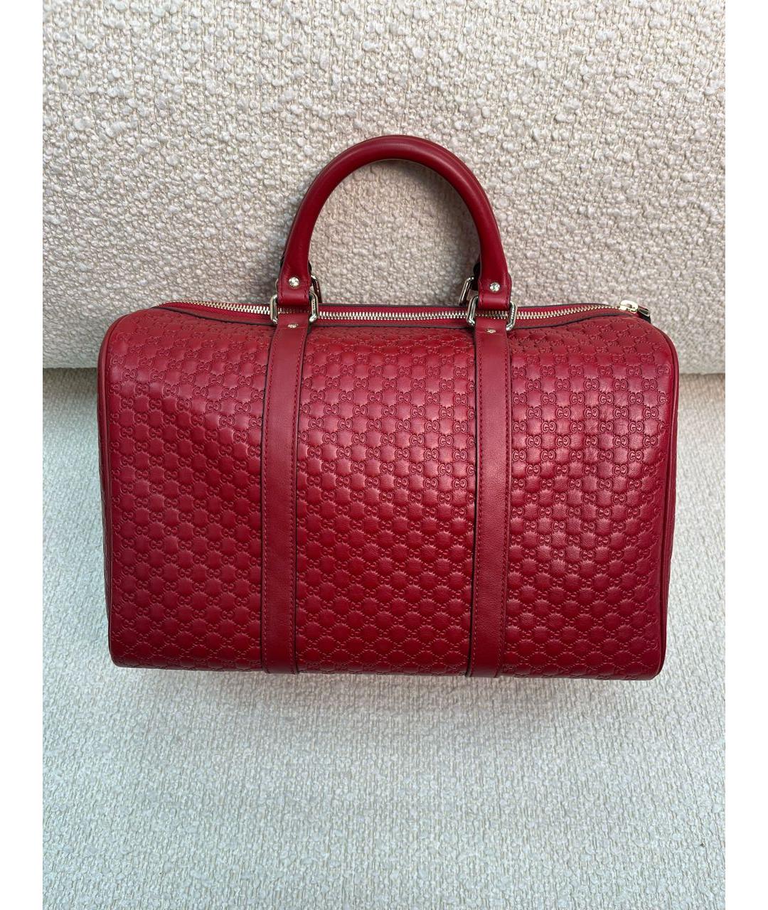 GUCCI Красная кожаная сумка с короткими ручками, фото 3