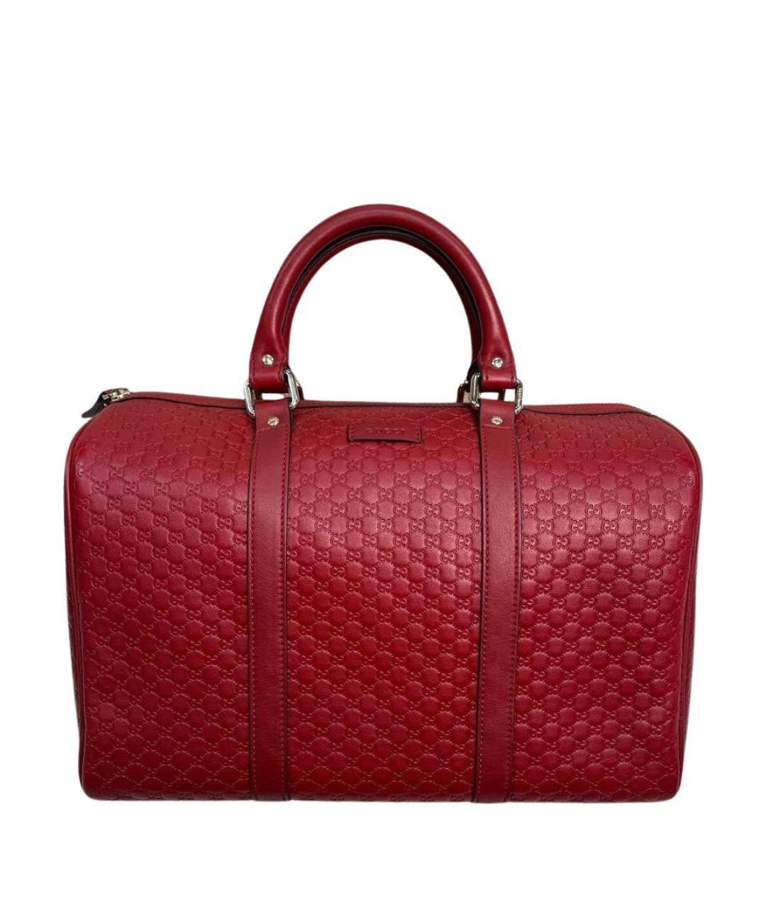 GUCCI Красная кожаная сумка с короткими ручками, фото 1