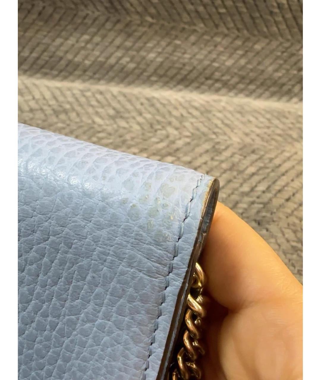 GUCCI Синяя кожаная сумка через плечо, фото 3