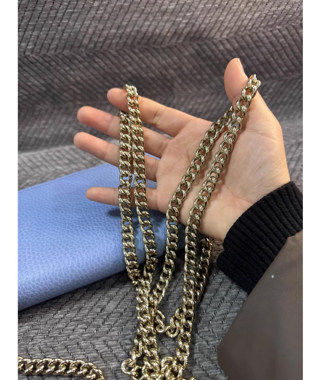 GUCCI Синяя кожаная сумка через плечо, фото 6