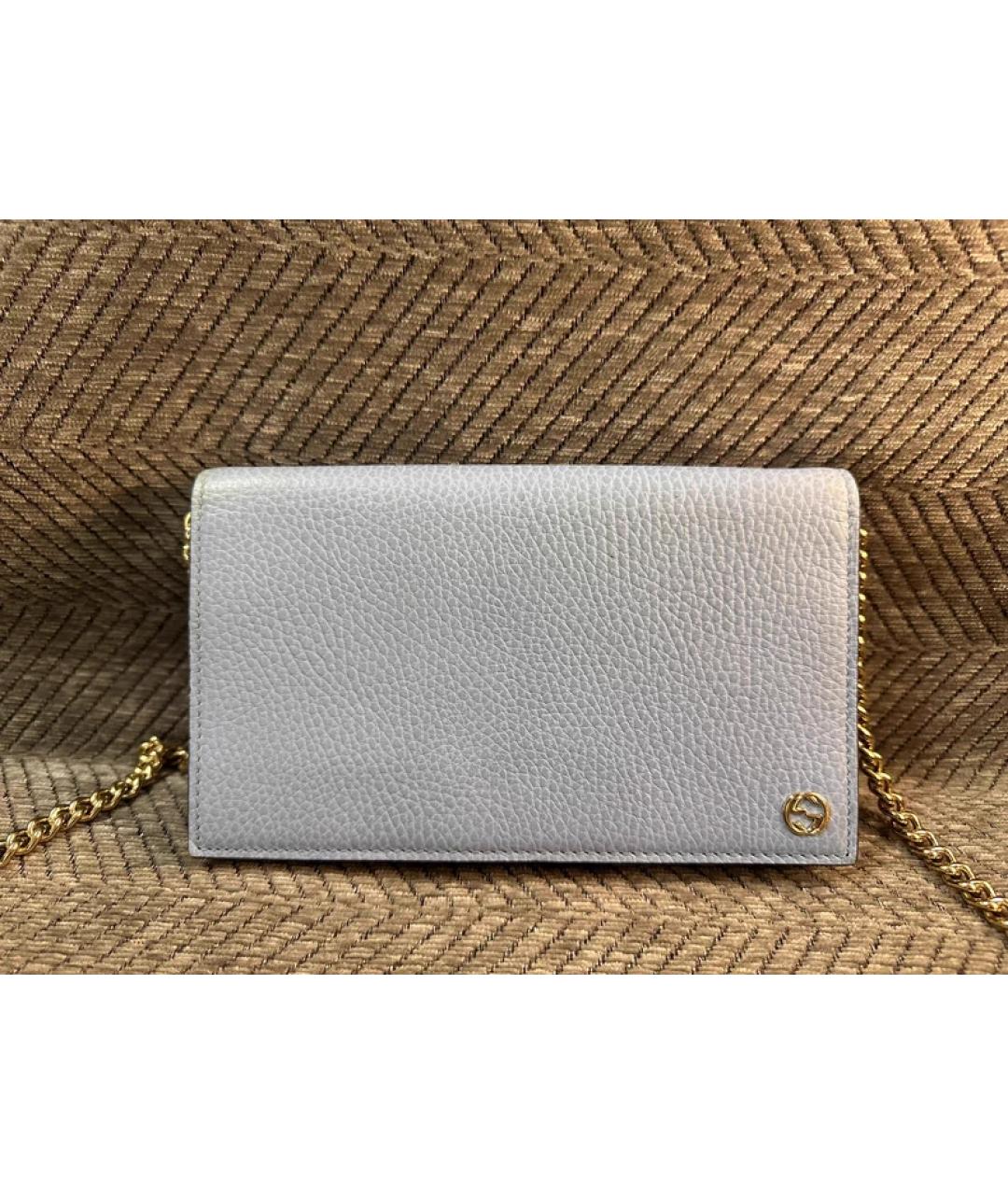 GUCCI Синяя кожаная сумка через плечо, фото 7