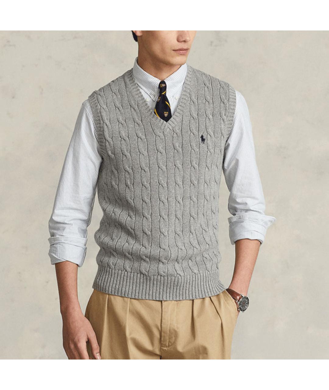 POLO RALPH LAUREN Серая жилетка, фото 3