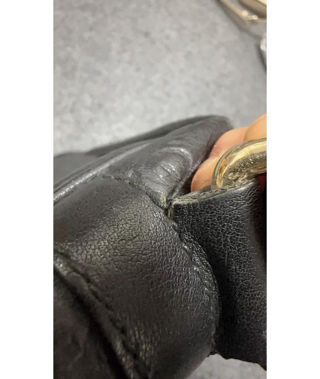 GUCCI Черная кожаная барсетка, фото 7