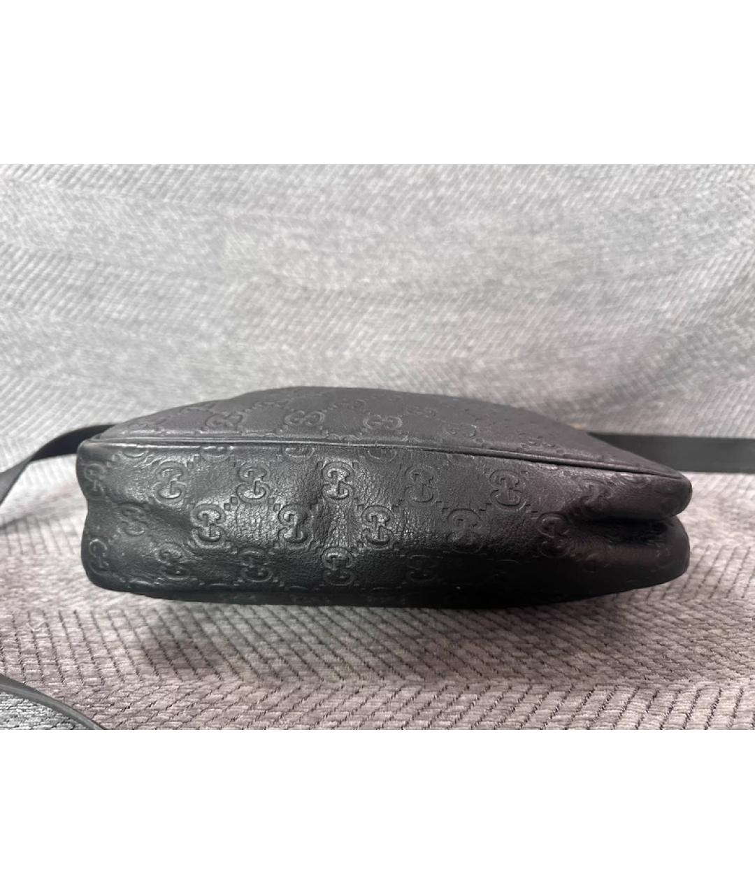 GUCCI Черная кожаная барсетка, фото 2