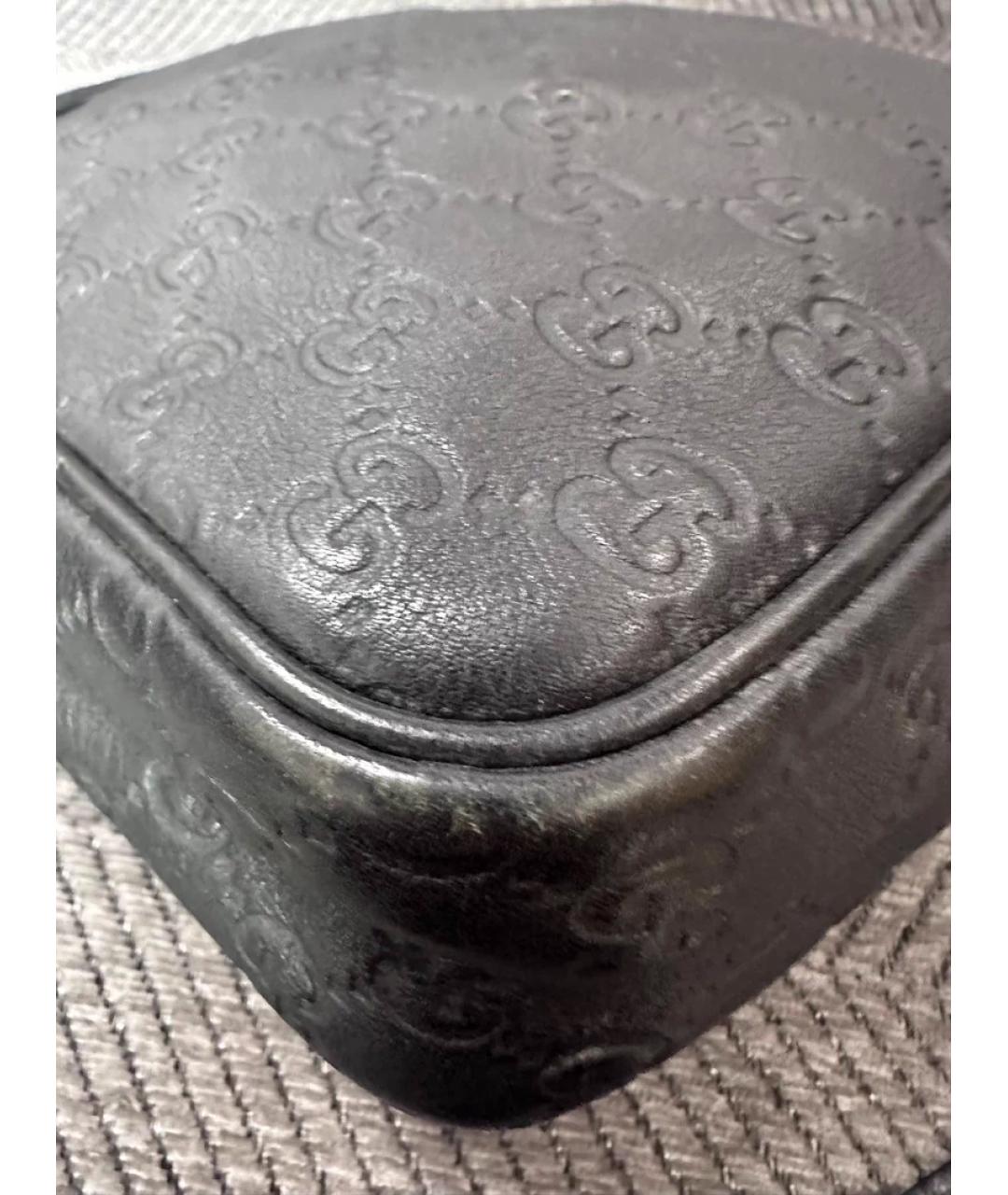 GUCCI Черная кожаная барсетка, фото 3