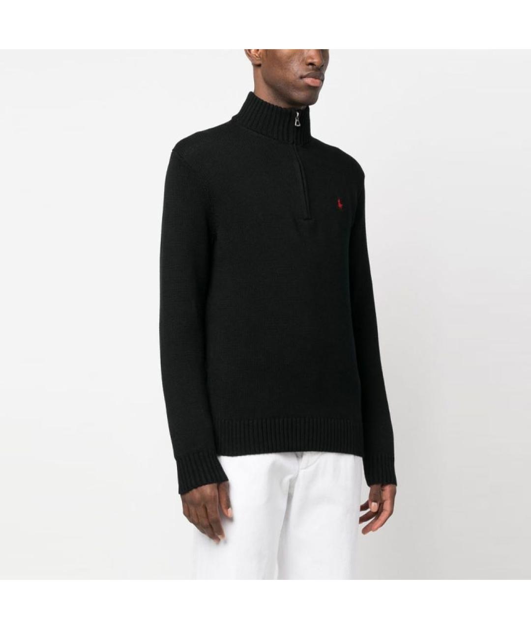 POLO RALPH LAUREN Черный хлопковый джемпер / свитер, фото 4