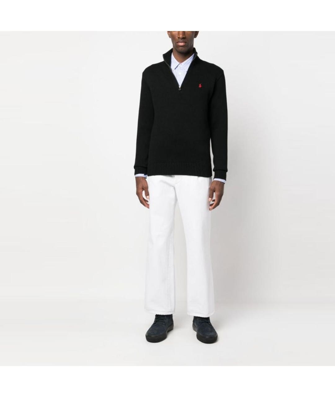 POLO RALPH LAUREN Черный хлопковый джемпер / свитер, фото 2