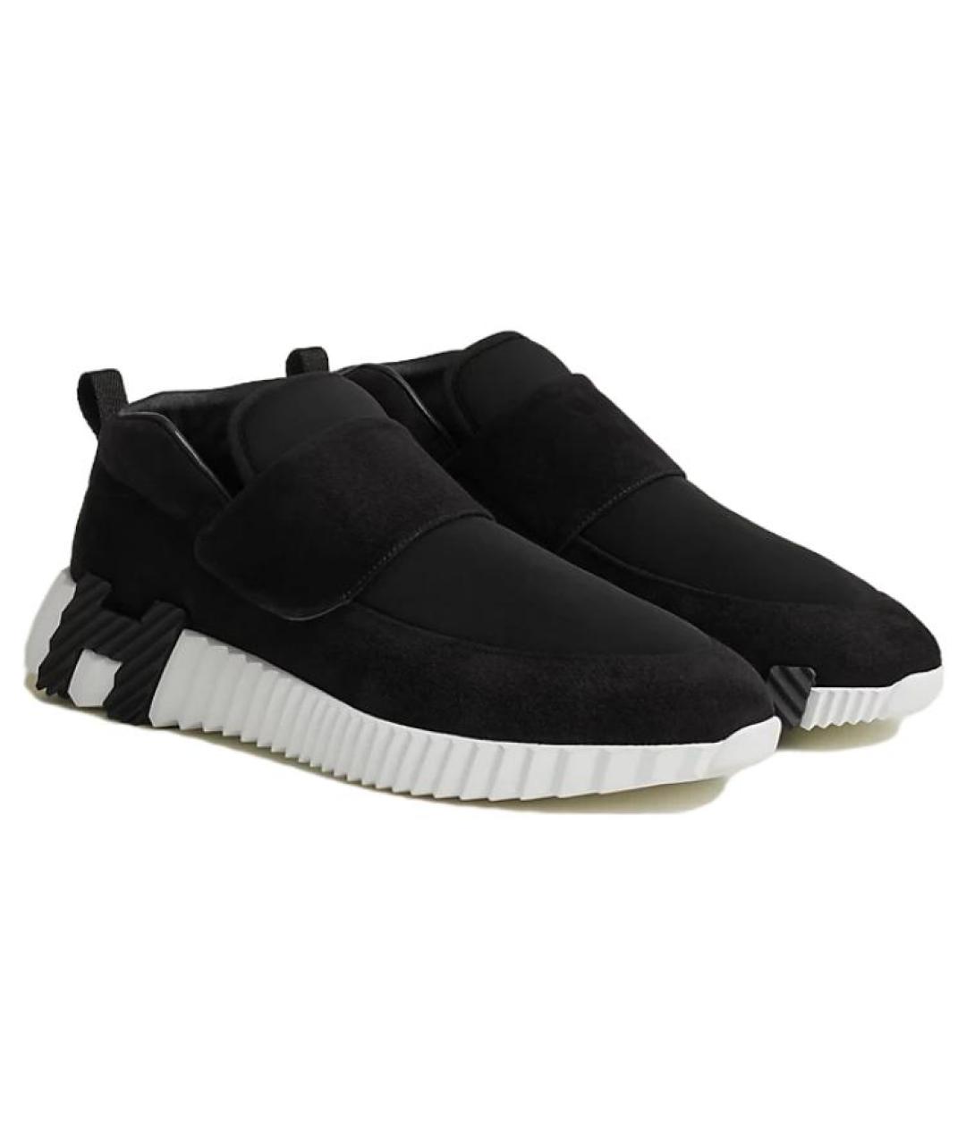 HERMES Черные кроссовки, фото 3