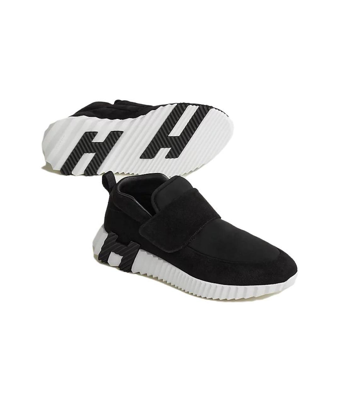 HERMES Черные кроссовки, фото 5