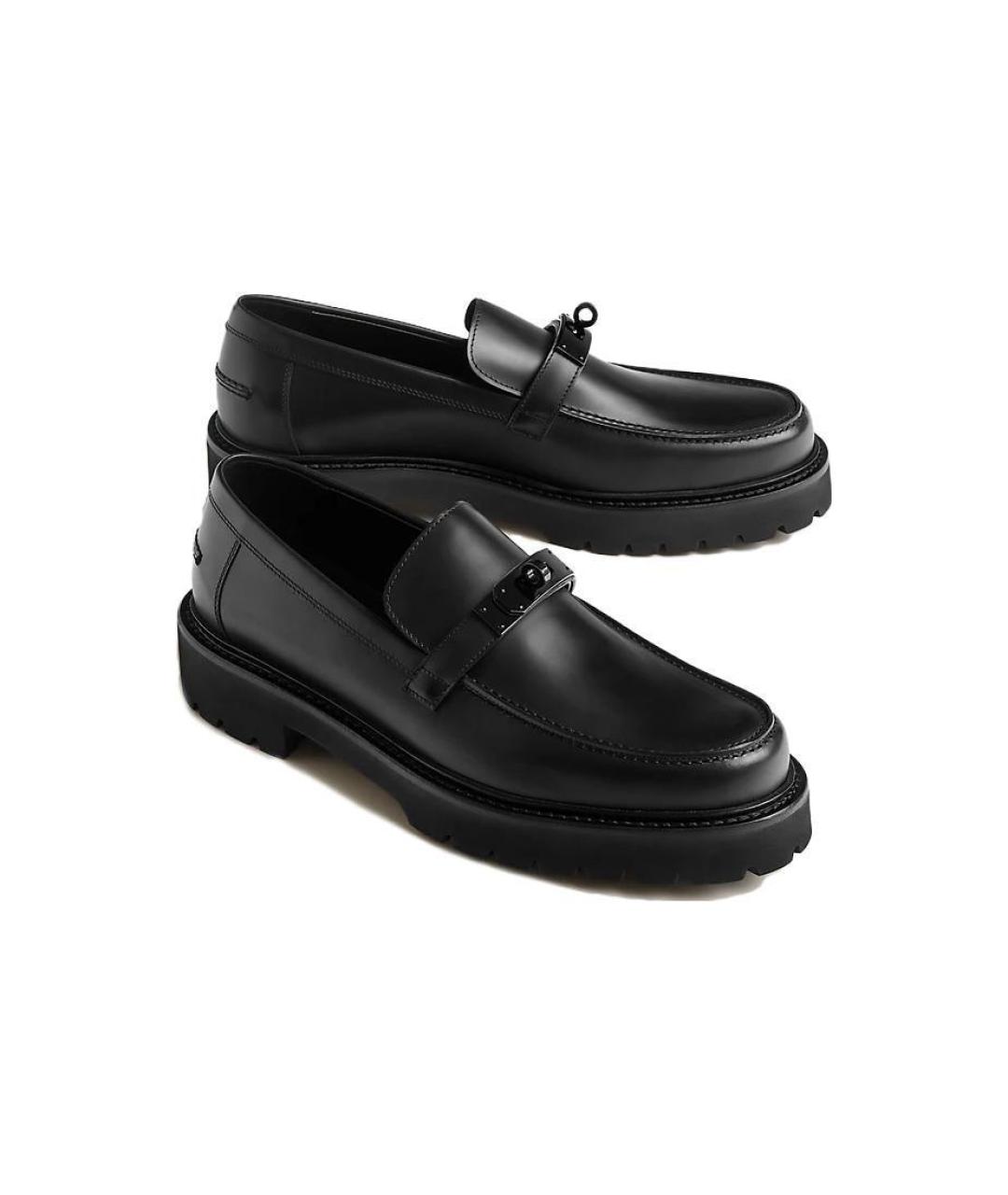 HERMES Черные лоферы, фото 3