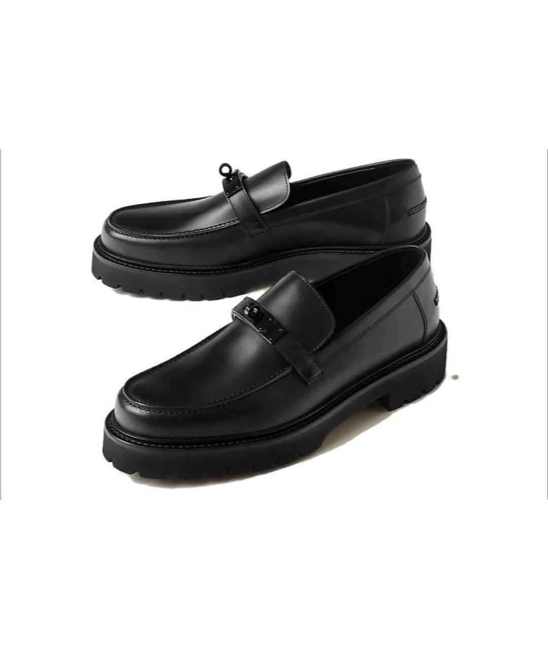 HERMES Черные лоферы, фото 4